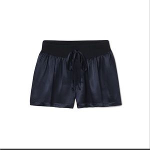 NWT PH Harlow Satin Pajama Short in Midnight Navy, Size Medium.